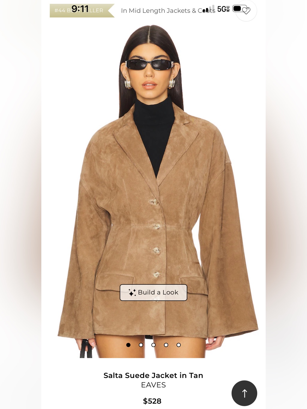 Eaves Salta Suede Jacket In Tan
